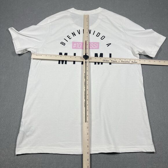 Adidas Messi T Shirt Mens Large White Inter Miami Bienvenido Tee Soccer ATACAGIL - Picture 9 of 13